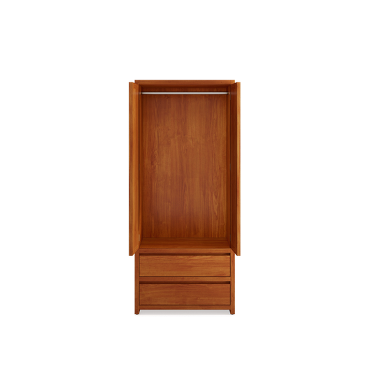 Modern 90cm All Hanging Wardrobe with 2 Drawers – Aussie Made Choice of Colours