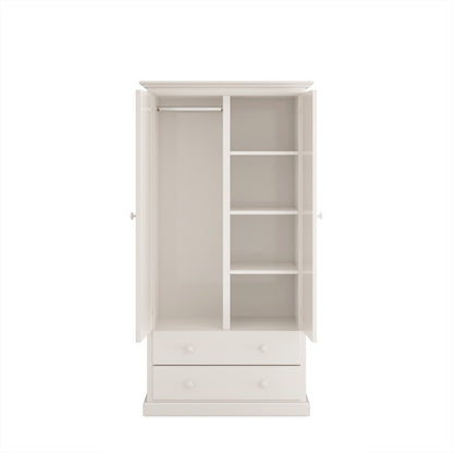 Heritage 90cm Hanging and Shelving Timber Wardrobe 2 Door 2 Drawer Robe – Aussie made Choice of Colours