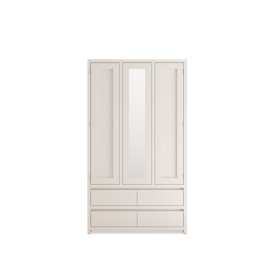 Modern 120cm Hanging & Shelving Wardrobe with 4 Drawers – Aussie Made Choice of Colours