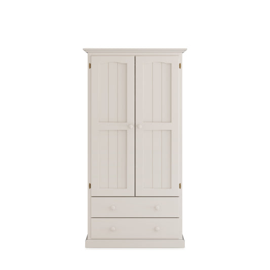 Heritage 90cm Hanging and Shelving Timber Wardrobe 2 Door 2 Drawer Robe – Aussie made Choice of Colours