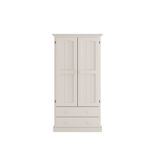Heritage 90cm All Hanging Timber Wardrobe 2 Door 2 Drawer – Aussie Made Choice of Colours