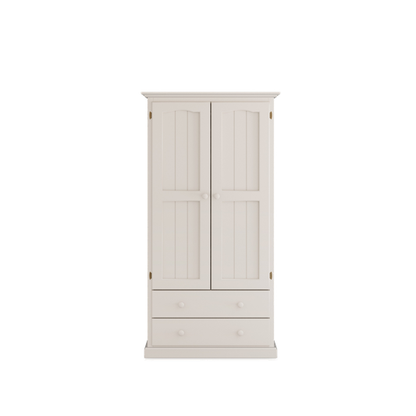 Heritage 90cm All Hanging Timber Wardrobe 2 Door 2 Drawer – Aussie Made Choice of Colours