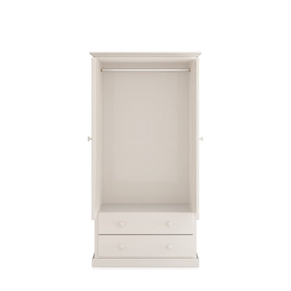 Heritage 90cm All Hanging Timber Wardrobe 2 Door 2 Drawer – Aussie Made Choice of Colours