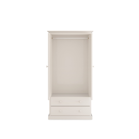 Heritage 90cm All Hanging Timber Wardrobe 2 Door 2 Drawer – Aussie Made Choice of Colours