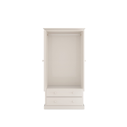 Heritage 90cm All Hanging Timber Wardrobe 2 Door 2 Drawer – Aussie Made Choice of Colours