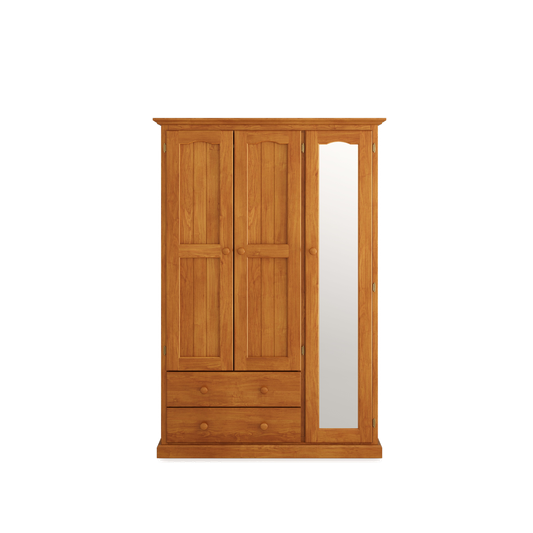 Heritage Timber Wardrobe 120cm Hanging Shelving and Drawers – Aussie Made Choice of Colours