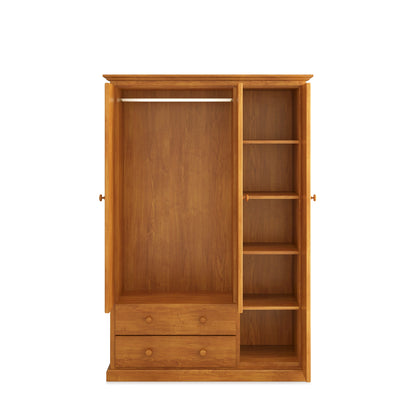 Heritage Timber Wardrobe 120cm Hanging Shelving and Drawers – Aussie Made Choice of Colours