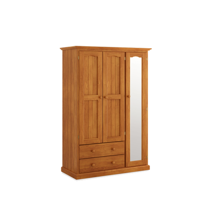 Heritage Timber Wardrobe 120cm Hanging Shelving and Drawers – Aussie Made Choice of Colours