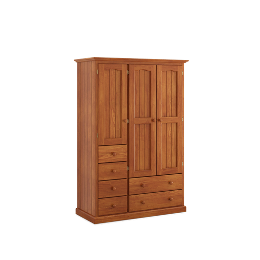 Heritage Timber Wardrobe 120cm Hanging Shelving 6 Drawer – Aussie Made Choice of Colours