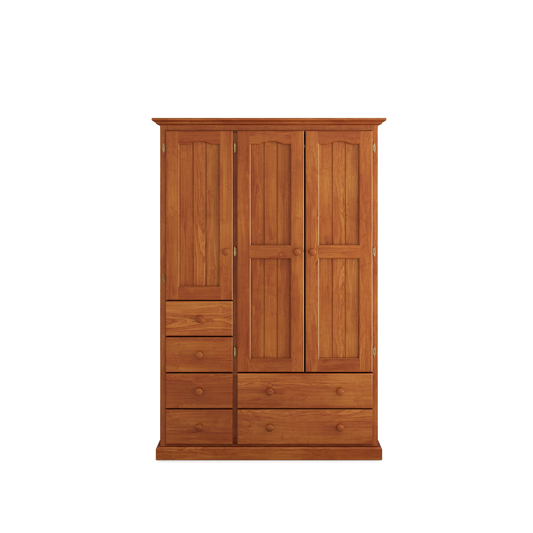 Heritage Timber Wardrobe 120cm Hanging Shelving 6 Drawer – Aussie Made Choice of Colours