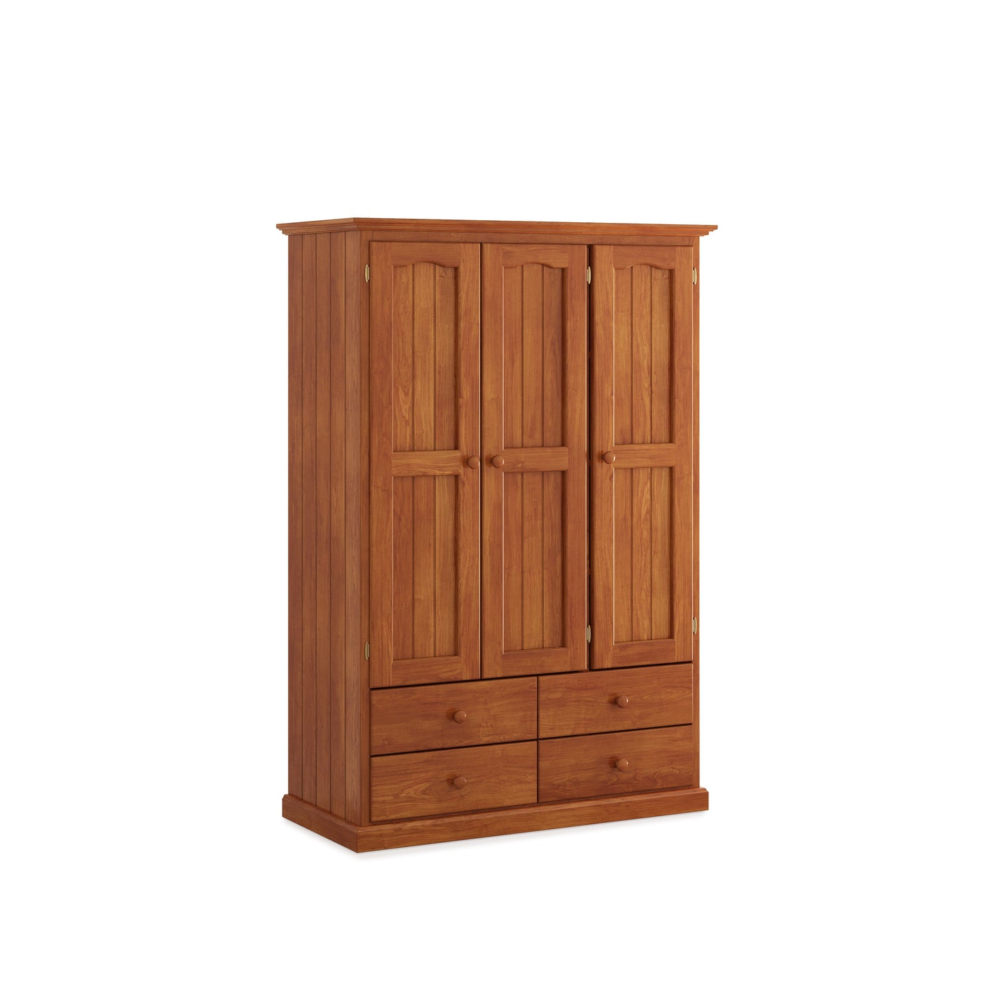Heritage Timber Wardrobe 120cm 3 Door 4 Drawer Hanging & Shelving – Aussie Made Choice of Colours