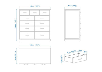 Katoomba EXTRA DEEP 11 Drawer Chest