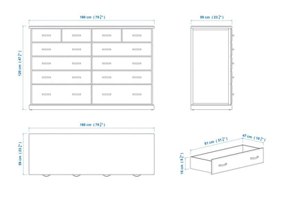 Katoomba EXTRA DEEP 12 Drawer Chest