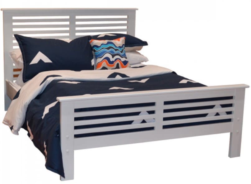 Beach House – Coastal Timber Bed Frame with White Finish