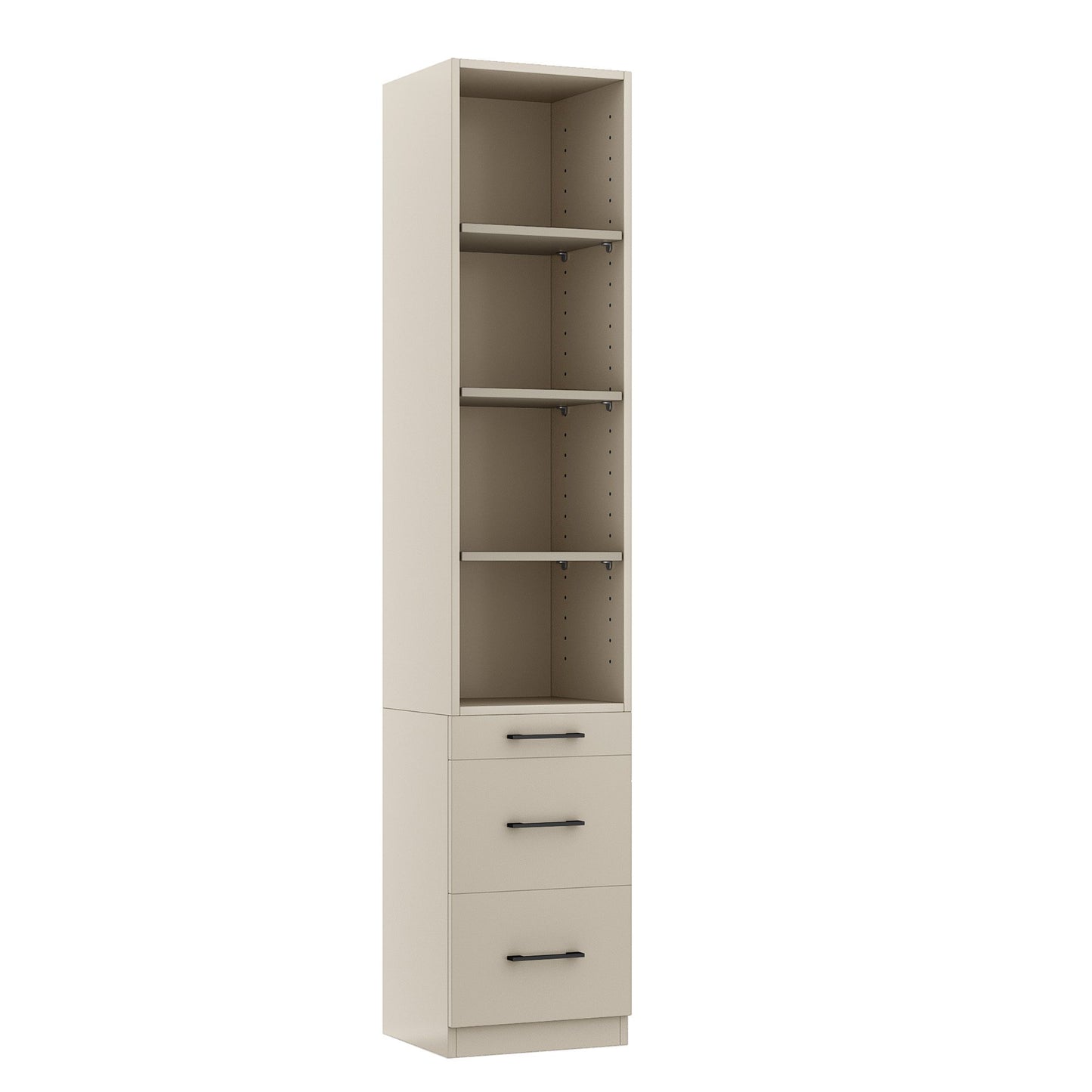 5. Wallbed Bookcase AB-4b Adjustable Shelves, Pullout Table, 2 Drawer