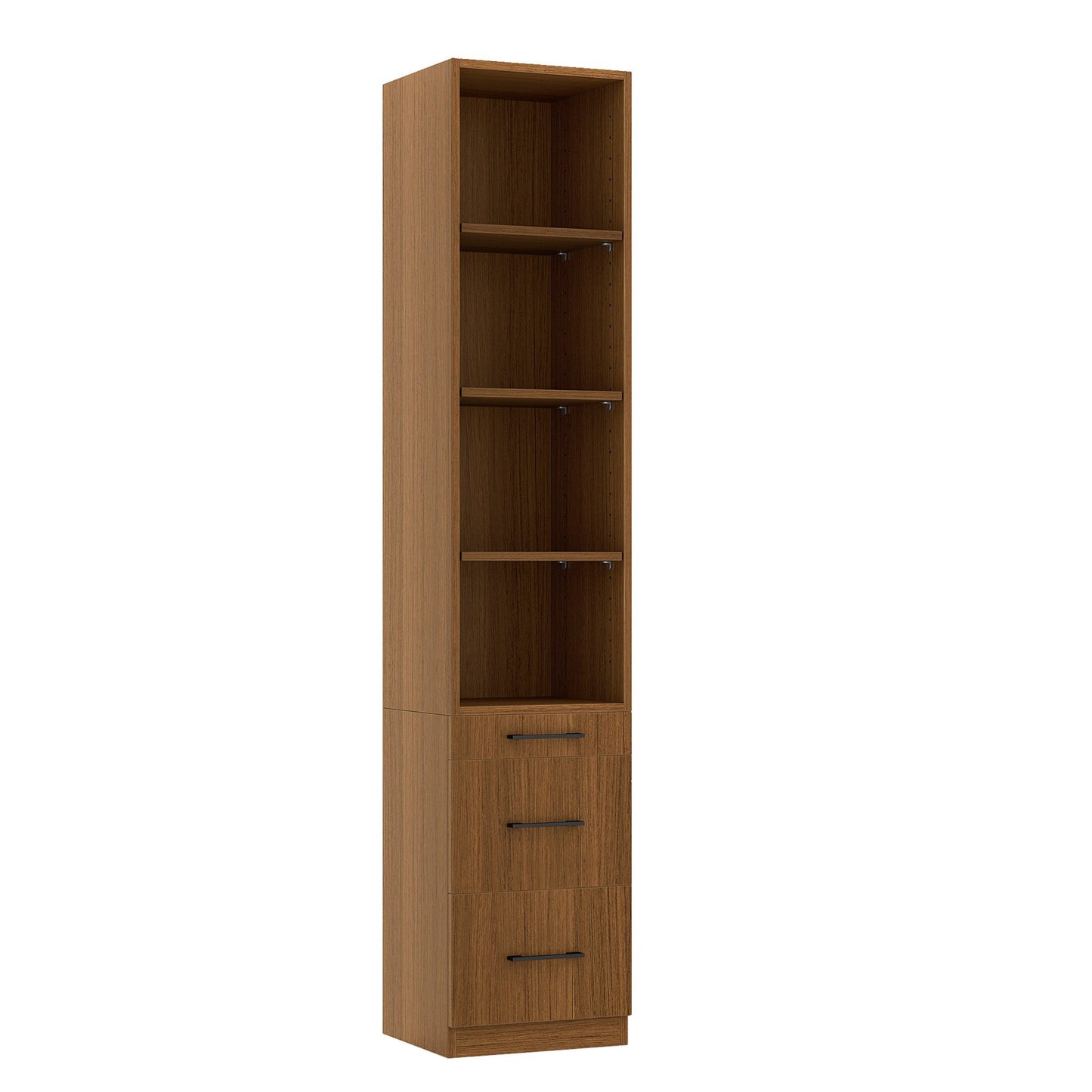 5. Wallbed Bookcase AB-4b Adjustable Shelves, Pullout Table, 2 Drawer