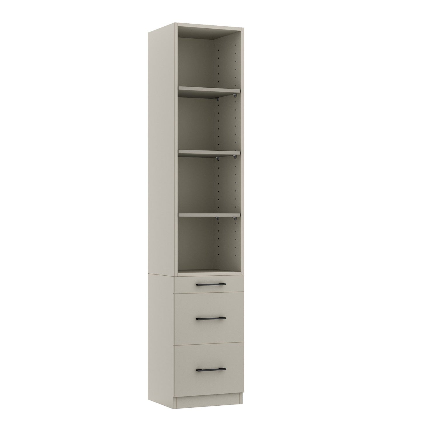 5. Wallbed Bookcase AB-4b Adjustable Shelves, Pullout Table, 2 Drawer