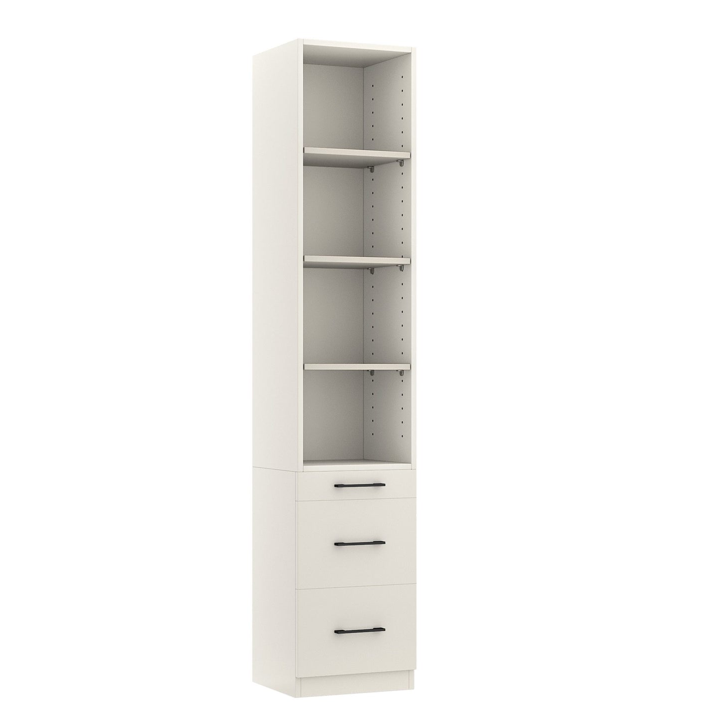 5. Wallbed Bookcase AB-4b Adjustable Shelves, Pullout Table, 2 Drawer