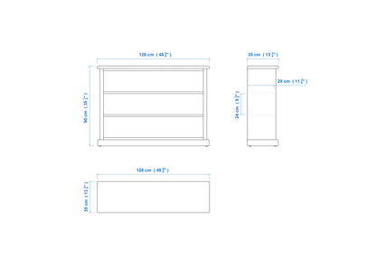 Heritage Timber Bookcase (3×4) H90xW126xD35cm – Aussie Made Choice of Colours