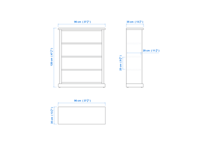 Heritage Timber Bookcase (4×3) H120xW96xD35cm – Aussie Made Choice of Colours