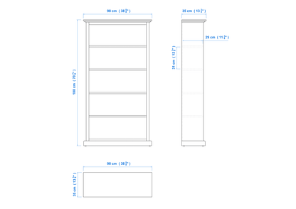 Heritage Timber Bookcase (6×3) H180xW98xD35cm – Aussie Made Choice of Colours