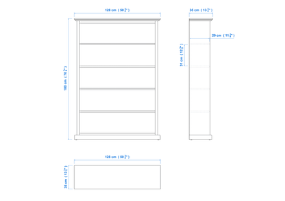 Heritage Timber Bookcase (6×4) H180xW128xD35cm – Aussie Made Choice of Colours