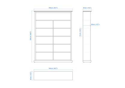 Heritage Timber Bookcase (7×5) H210xW158xD35cm – Aussie Made Choice of Colours