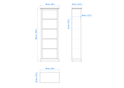 Heritage Timber Bookcase (6×2) H180xW66xD35cm – Aussie Made Choice of Colours