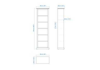 Heritage Timber Bookcase (7×2) H210xW66xD35cm – Aussie Made Choice of Colours