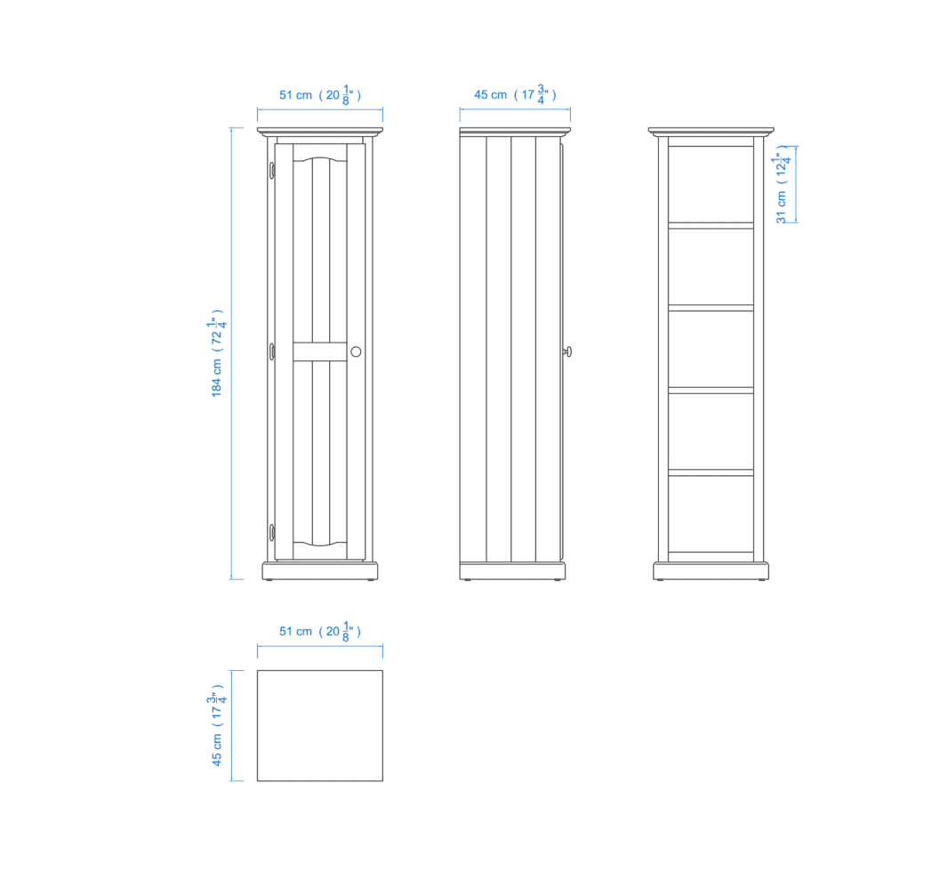 45cm Linen & Pantry Storage Cupboard – Aussie Made Choice of Colours