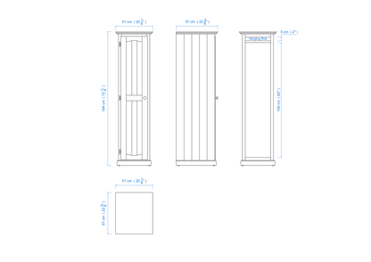 45cm All Hanging Wardrobe – Aussie Made Choice of Colours