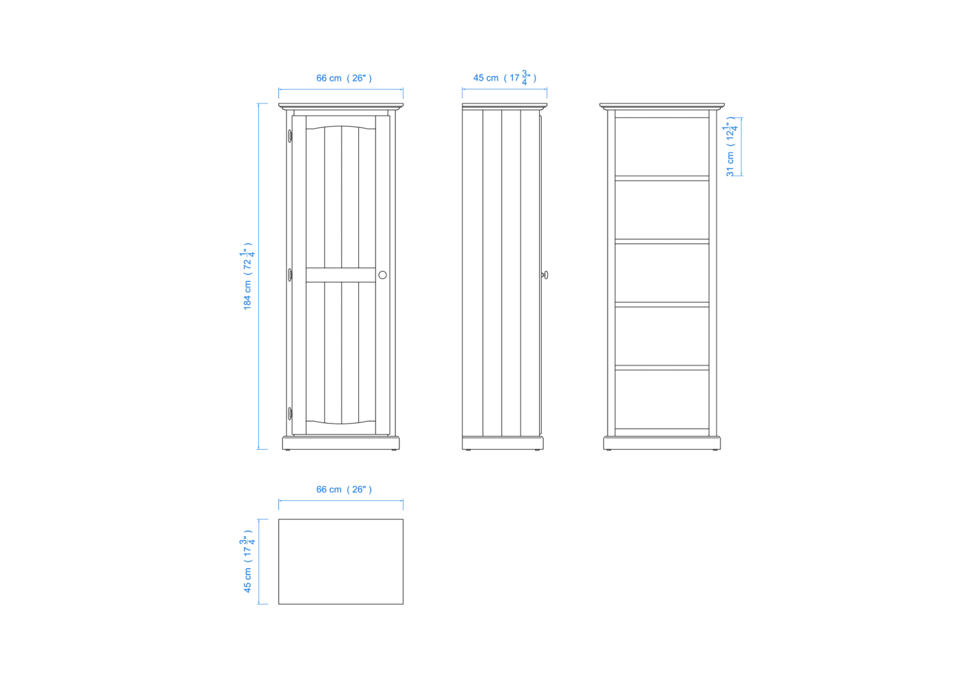 60cm Linen & Pantry Storage Cupboard – Aussie Made Choice of Colours