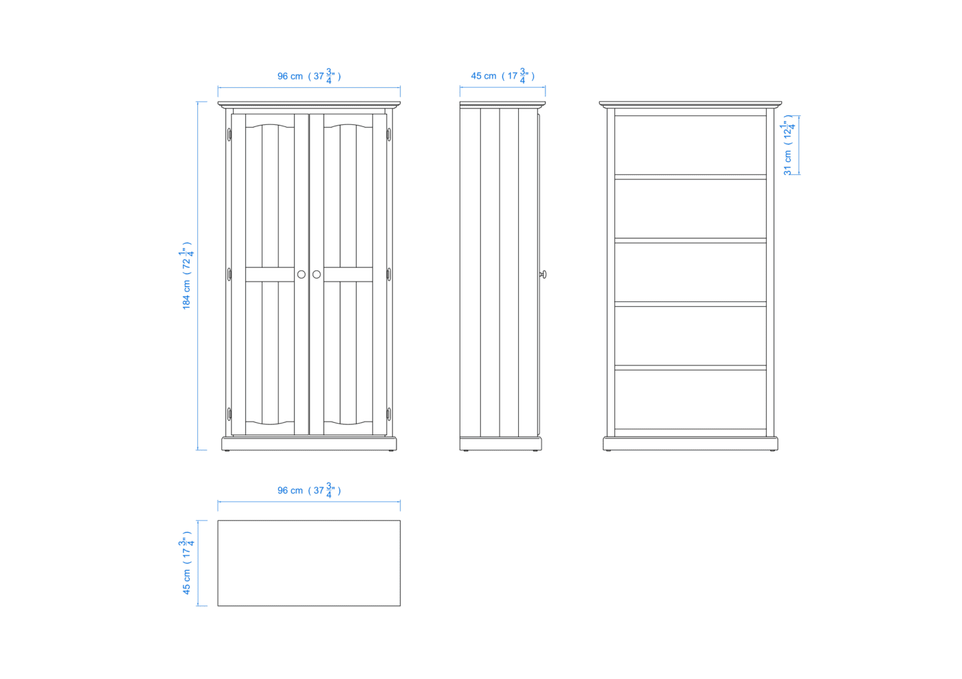 90cm Linen & Pantry Storage Cupboard – Aussie Made Choice of Colours