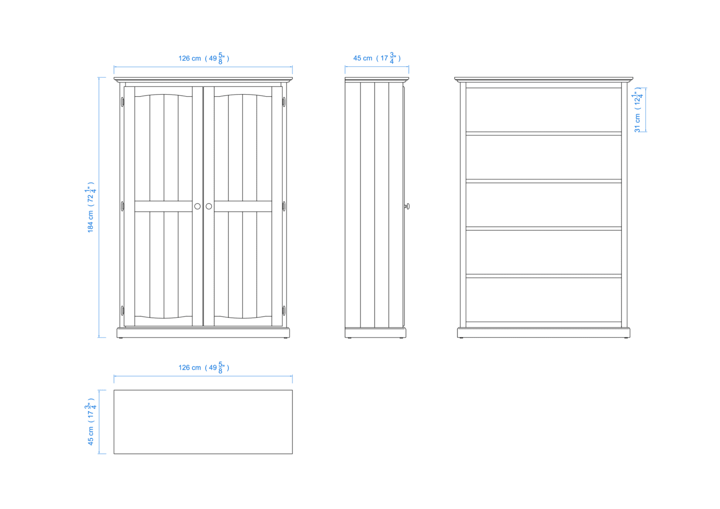 120cm Linen & Pantry Storage Cupboard – Aussie Made Choice of Colours