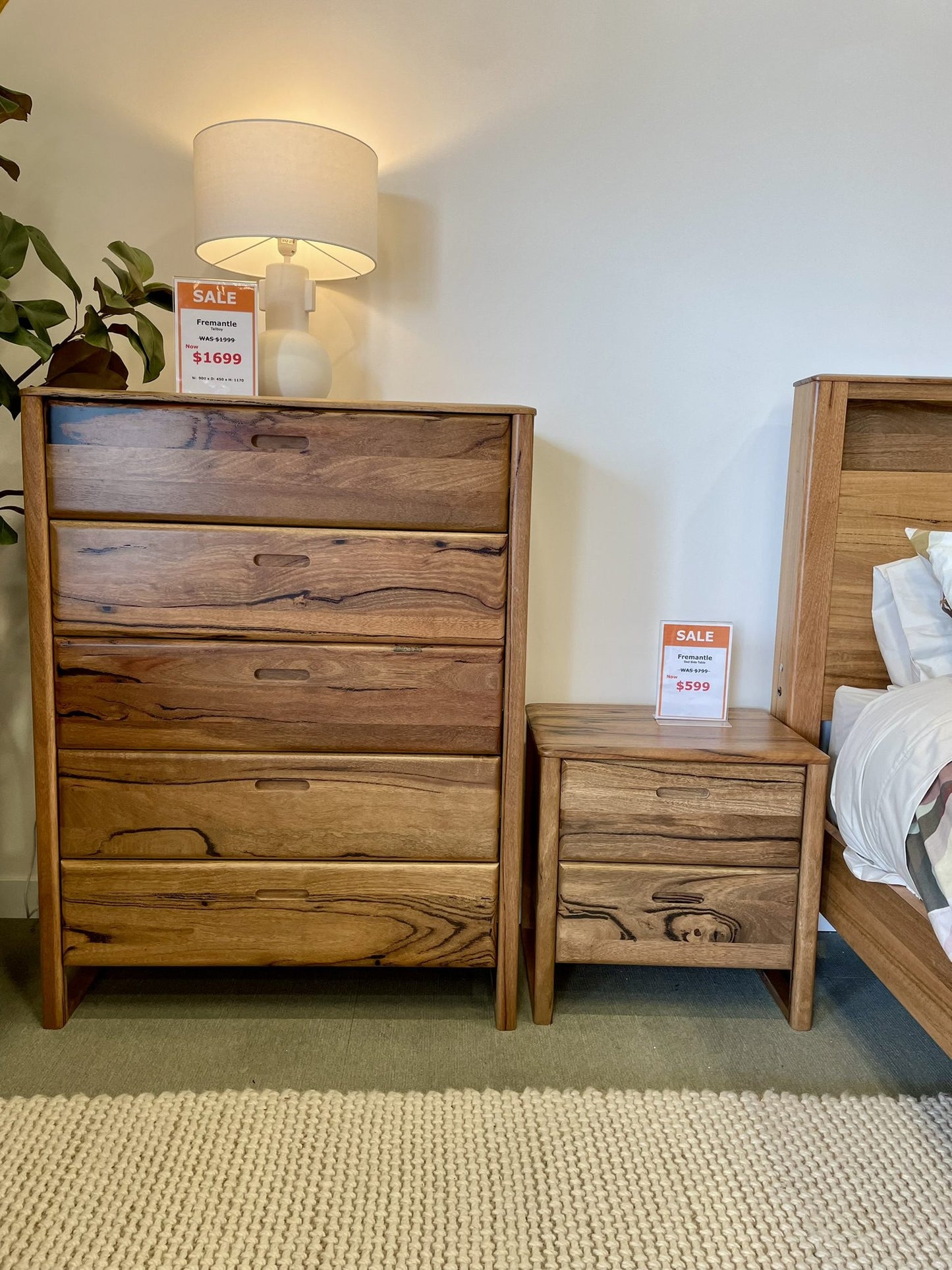 Fremantle Bedside Table – Aussie Hardwood with Modern Design | Premium Bedroom Furniture