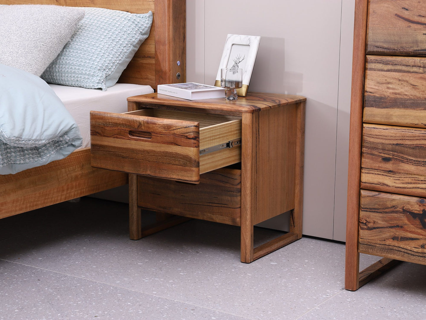Fremantle Bedside Table – Aussie Hardwood with Modern Design | Premium Bedroom Furniture