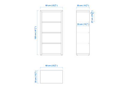 Modern 4×2 Bookcase – Aussie Made, Choice of Colours