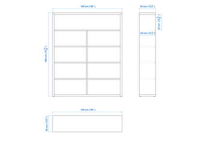 Modern 6×5 Bookcase – Aussie Made, Choice of Colours Meta Description