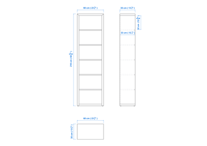 Modern 7×2 Bookcase – Aussie Made, Choice of Colours