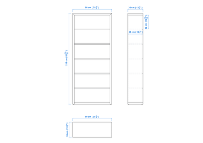 Modern 7×3 Bookcase – Aussie Made, Choice of Colours