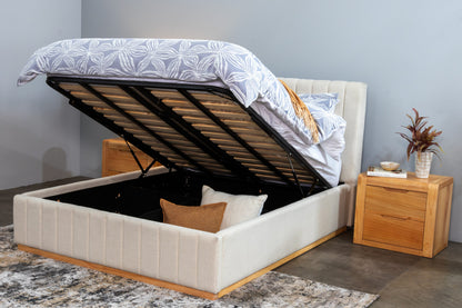 Portsea Upholstered Gas Lift Storage Bed