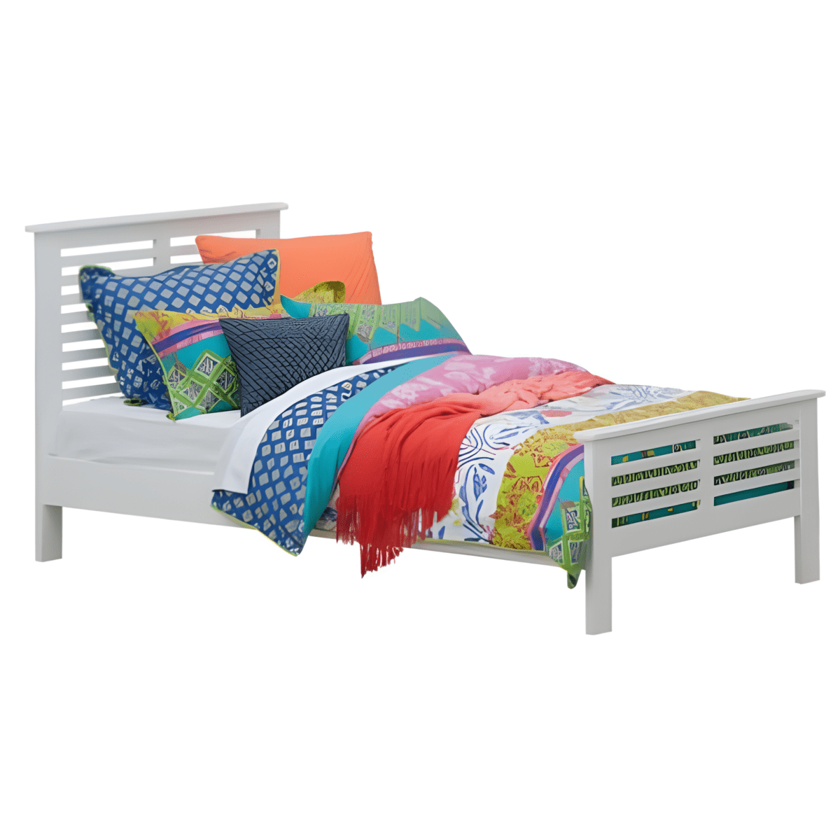 Beach House – Coastal Timber Bed Frame with White Finish