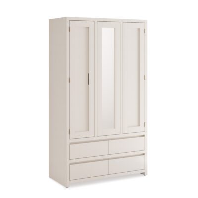 Modern 120cm Hanging & Shelving Wardrobe with 4 Drawers – Aussie Made Choice of Colours