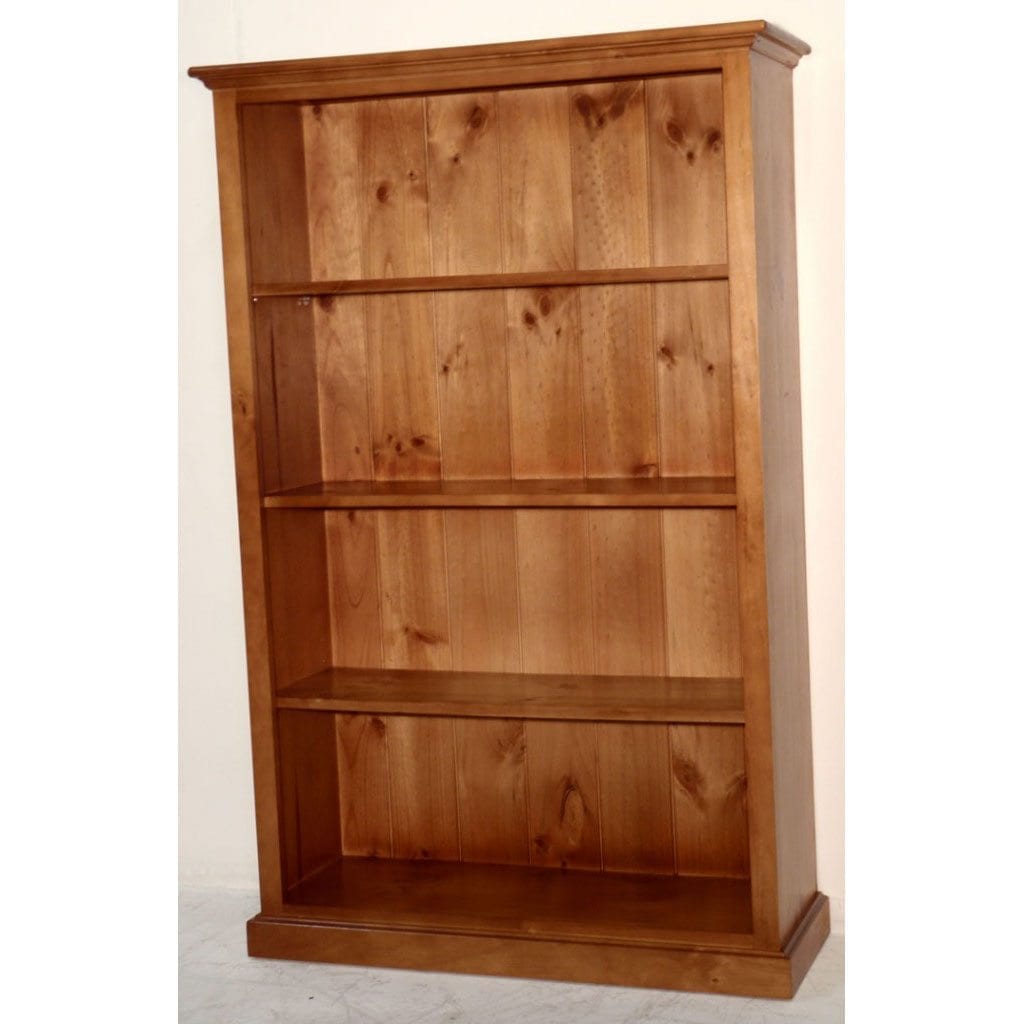 Colonial Bookcase 1500h X 640w Stained, Stained Pine Bookcase