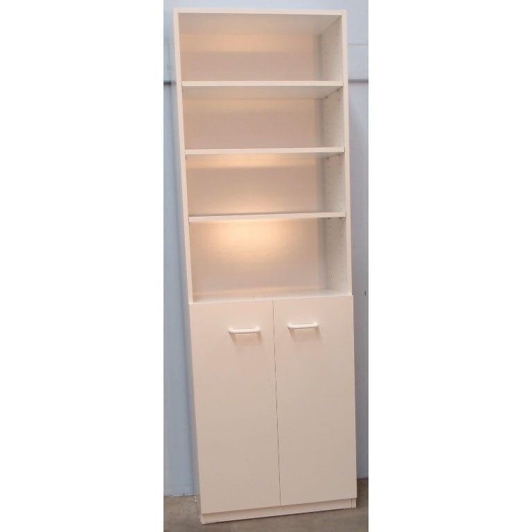 Melamine 6x2 Bookcase with Doors 1800x600mm One Stop Pine