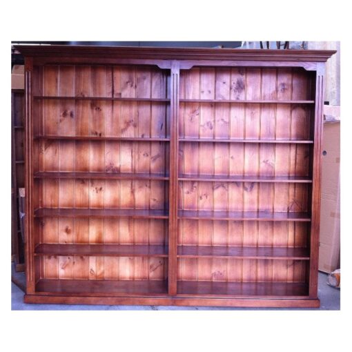 Double fed bookcase 2000w_Timber Bookcase