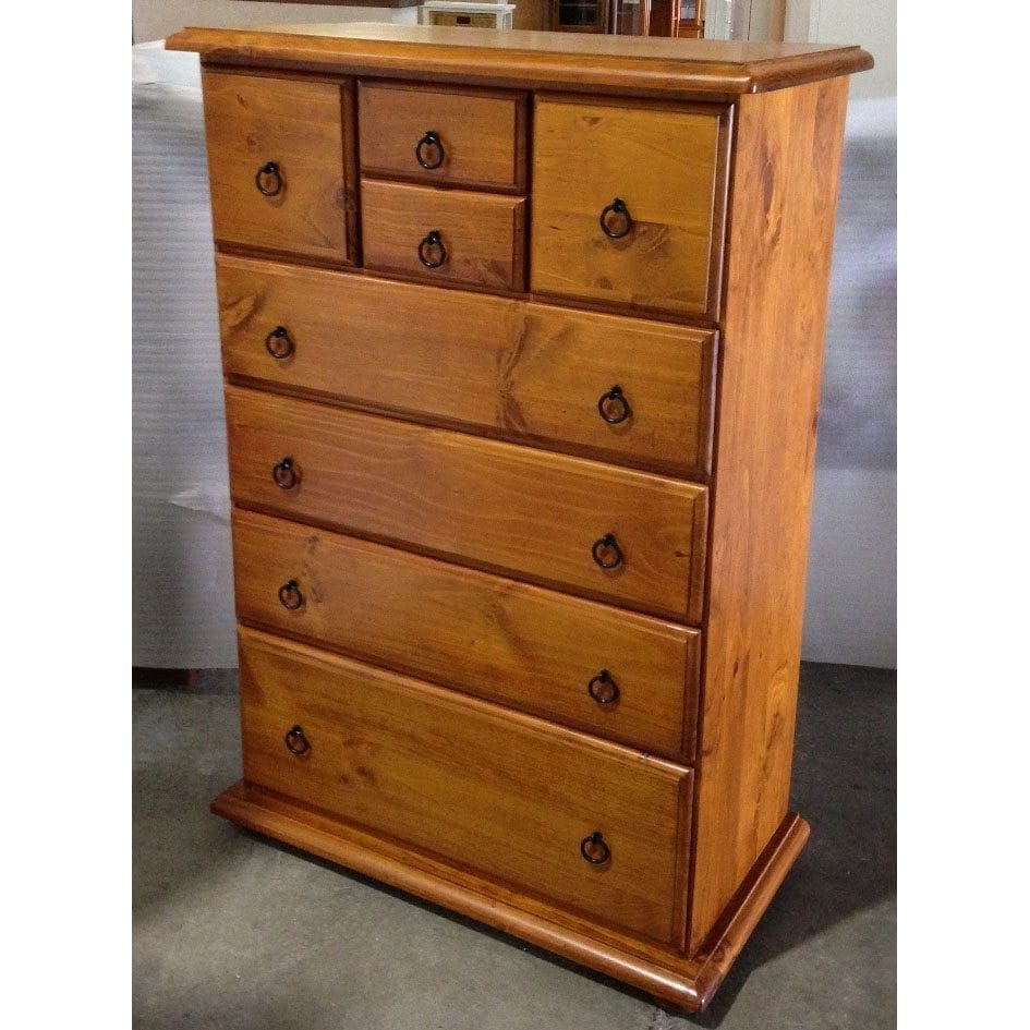 Chas 8 Drawer Tallboy One Stop Pine