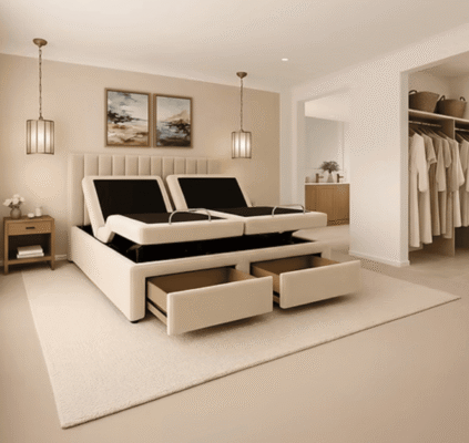 MotionElite Adjustable Base w Storage Drawers