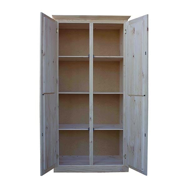 Pantry 90cm Solid Pine Timber One Stop Pine