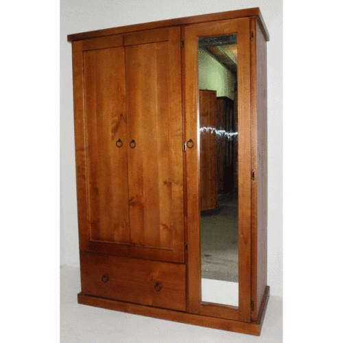 Caringbah 3 Door 1 Drawer with Shelving Wardrobe _Timber Wardrobes